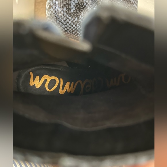 Sam Edelman Blue Snakeskin Ankle Boots - Picture 6 of 7